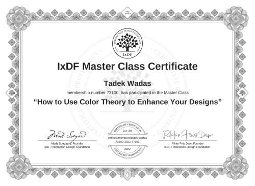 How to Use Color Theory to Enhance Your Designs certificate