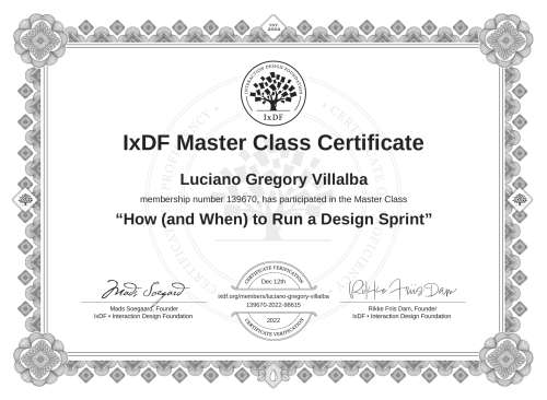 How (and When) to Run a Design Sprint certificate