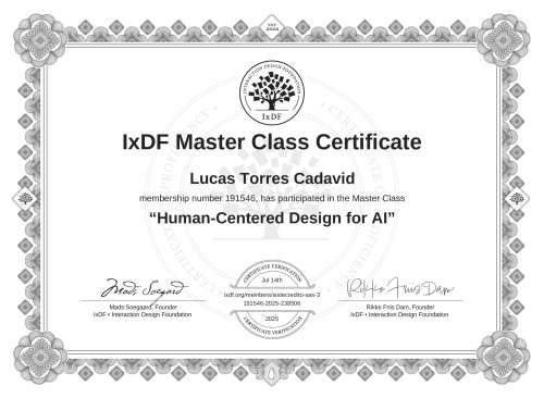 Human-Centered Design for AI certificate