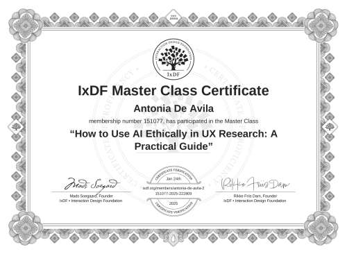 How to Use AI Ethically in UX Research: A Practical Guide certificate