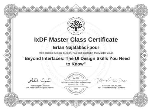 Beyond Interfaces: The UI Design Skills You Need to Know certificate