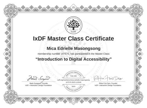 Introduction to Digital Accessibility certificate