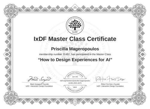 How to Design Experiences for AI certificate
