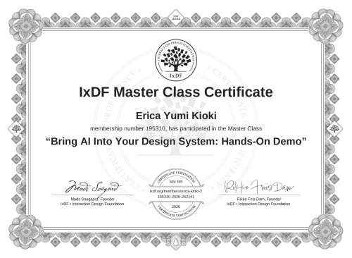 Bring AI Into Your Design System: Hands-On Demo certificate