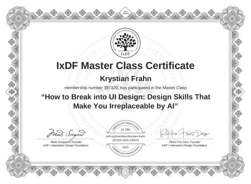 How to Break into UI Design: Design Skills That Make You Irreplaceable by AI certificate