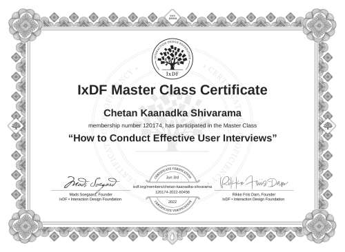 How to Conduct Effective User Interviews certificate