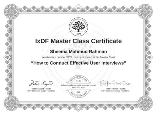 How to Conduct Effective User Interviews certificate