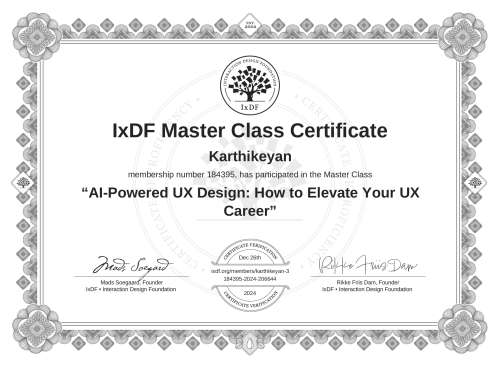 AI-Powered UX Design: How to Elevate Your UX Career certificate