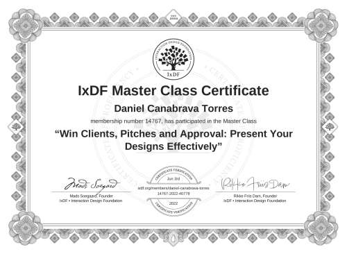 Win Clients, Pitches and Approval: Present Your Designs Effectively certificate