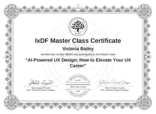 AI-Powered UX Design: How to Elevate Your UX Career certificate