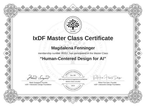 Human-Centered Design for AI certificate