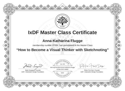 How to Become a Visual Thinker with Sketchnoting certificate