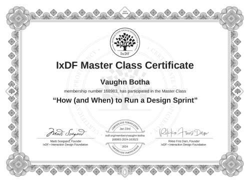 How (and When) to Run a Design Sprint certificate