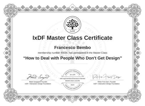 How to Deal with People Who Don't Get Design certificate