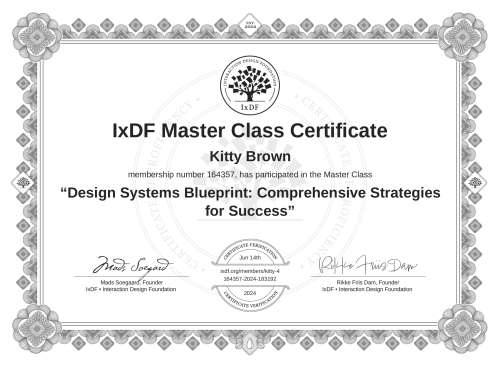 Design Systems Blueprint: Comprehensive Strategies for Success certificate