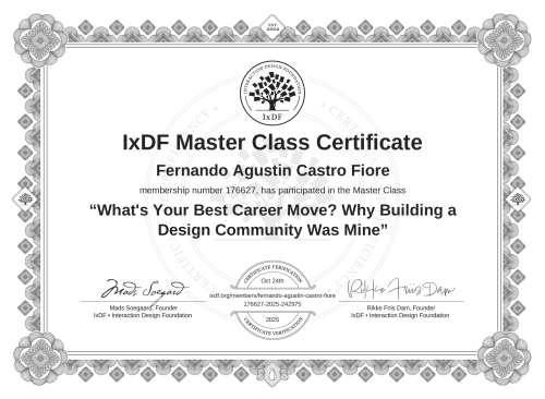 What's Your Best Career Move? Why Building a Design Community Was Mine certificate