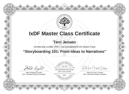 Storyboarding 101: From Ideas to Narratives certificate
