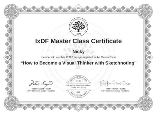How to Become a Visual Thinker with Sketchnoting certificate