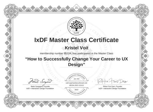 How to Successfully Change Your Career to UX Design certificate