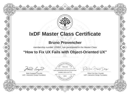 How to Fix UX Fails with Object-Oriented UX certificate