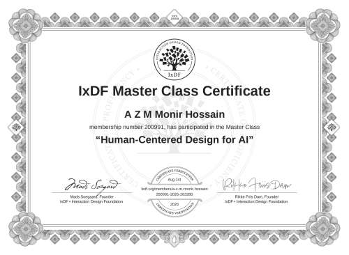 Human-Centered Design for AI certificate
