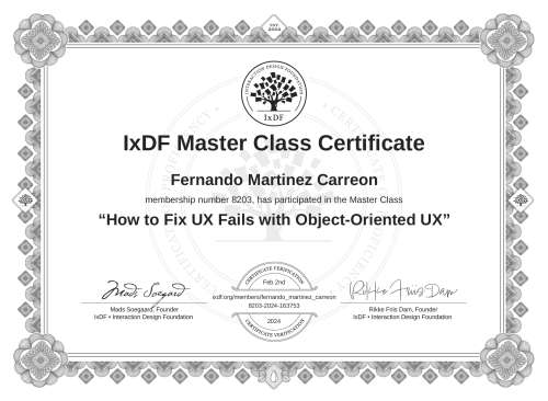How to Fix UX Fails with Object-Oriented UX certificate