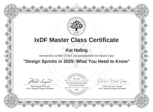 Design Sprints in 2025: What You Need to Know certificate