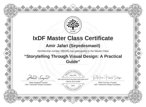 Storytelling Through Visual Design: A Practical Guide certificate