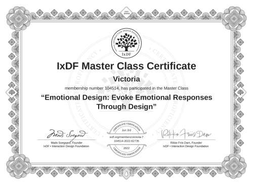 Emotional Design: Evoke Emotional Responses Through Design certificate