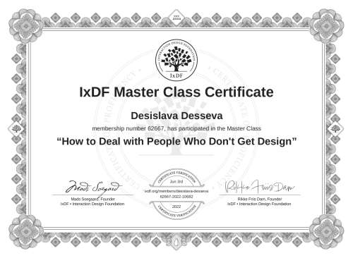 How to Deal with People Who Don't Get Design certificate