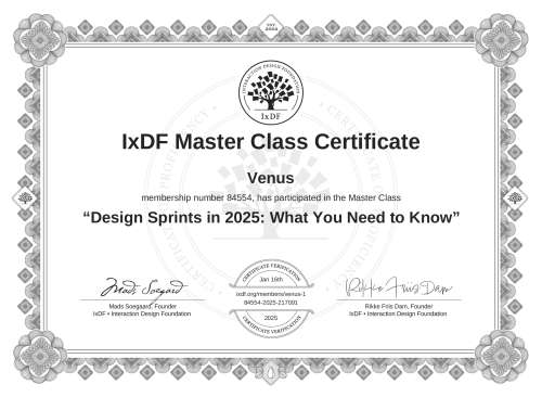Design Sprints in 2025: What You Need to Know certificate