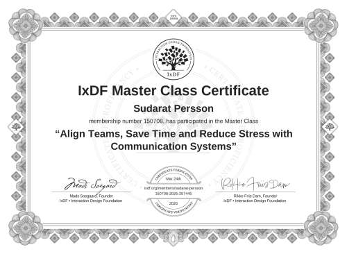 Align Teams, Save Time and Reduce Stress with Communication Systems certificate