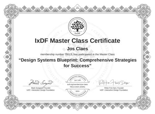 Design Systems Blueprint: Comprehensive Strategies for Success certificate