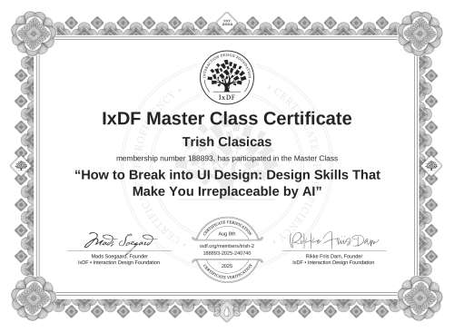 How to Break into UI Design: Design Skills That Make You Irreplaceable by AI certificate