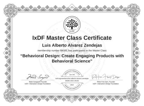 Behavioral Design: Create Engaging Products with Behavioral Science certificate