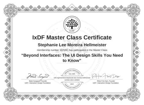 Beyond Interfaces: The UI Design Skills You Need to Know certificate