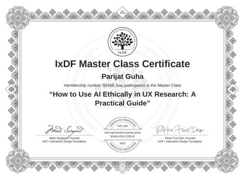How to Use AI Ethically in UX Research: A Practical Guide certificate