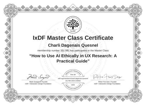 How to Use AI Ethically in UX Research: A Practical Guide certificate