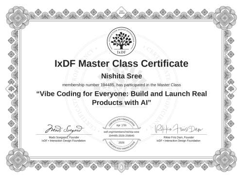 Vibe Coding for Everyone: Build and Launch Real Products with AI certificate