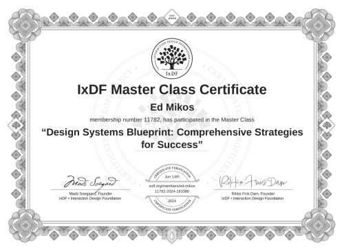 Design Systems Blueprint: Comprehensive Strategies for Success certificate