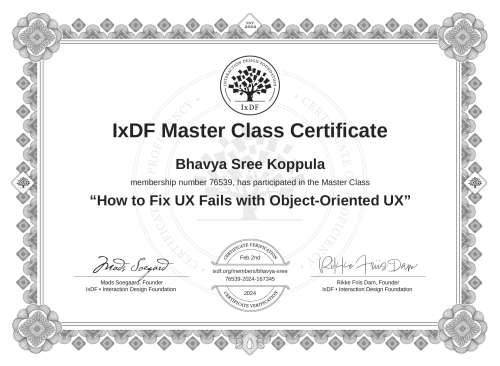 How to Fix UX Fails with Object-Oriented UX certificate