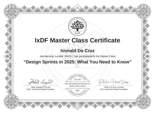 Design Sprints in 2025: What You Need to Know certificate
