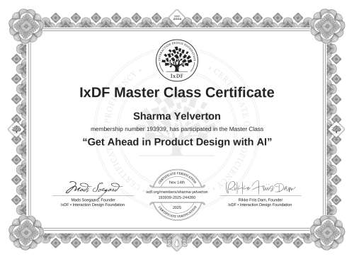 Get Ahead in Product Design with AI certificate