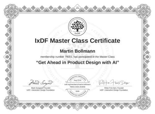 Get Ahead in Product Design with AI certificate