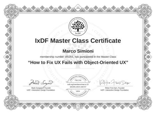 How to Fix UX Fails with Object-Oriented UX certificate