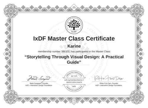 Storytelling Through Visual Design: A Practical Guide certificate