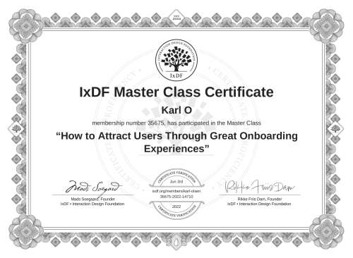 How to Attract Users Through Great Onboarding Experiences certificate
