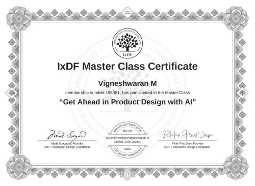 Get Ahead in Product Design with AI certificate