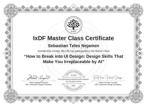 How to Break into UI Design: Design Skills That Make You Irreplaceable by AI certificate