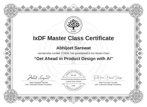 Get Ahead in Product Design with AI certificate